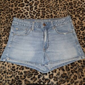 American Eagle Outfitters Women's Faded Blue Jean Shorts